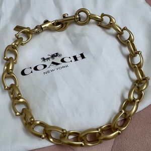 Coach Signature C Link Gold Chain Strap